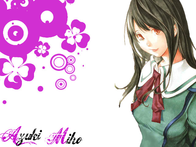 Girl green shirt purple flower free wallpaper for desktop - medium preview image