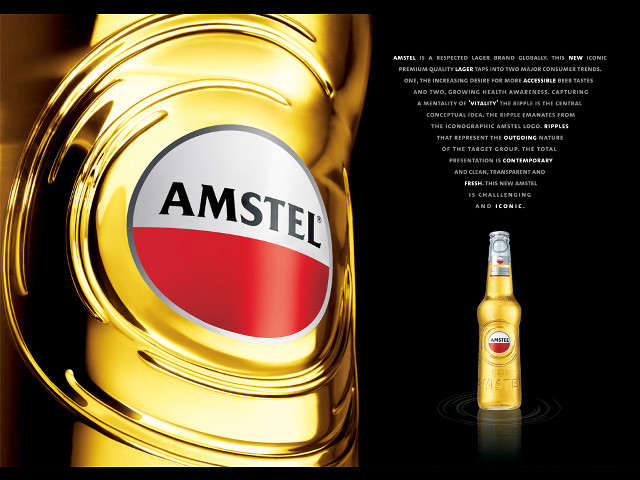 Amstel bottle black background gold free wallpaper for desktop - medium preview image