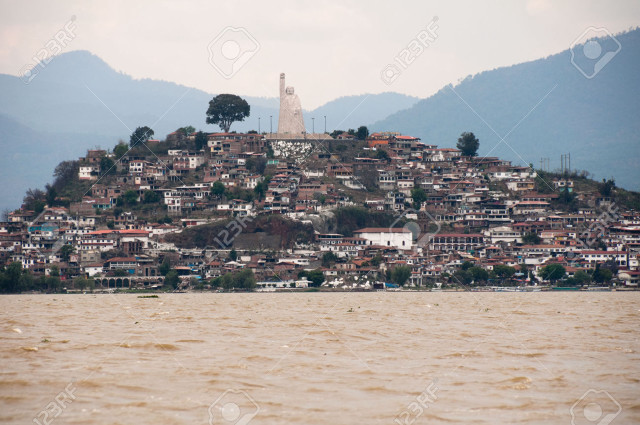 Small town hill lake mountains free wallpaper for desktop - medium preview image