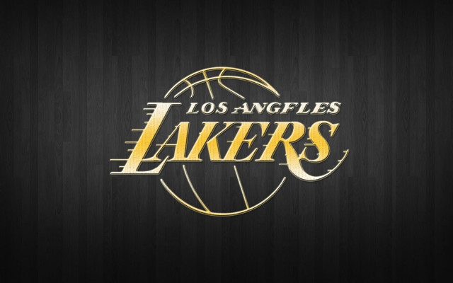 Lakers logo black background gold #2 free wallpaper for desktop - medium preview image