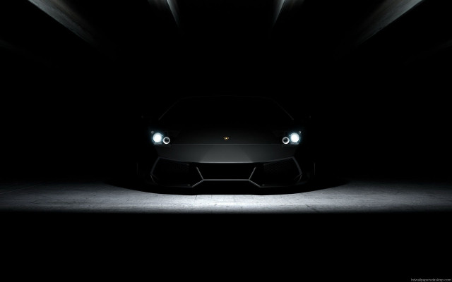 Black sports car dark room #16 free wallpaper for desktop - medium preview image