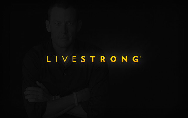 Man black background livestrong yellow free wallpaper for desktop - medium preview image