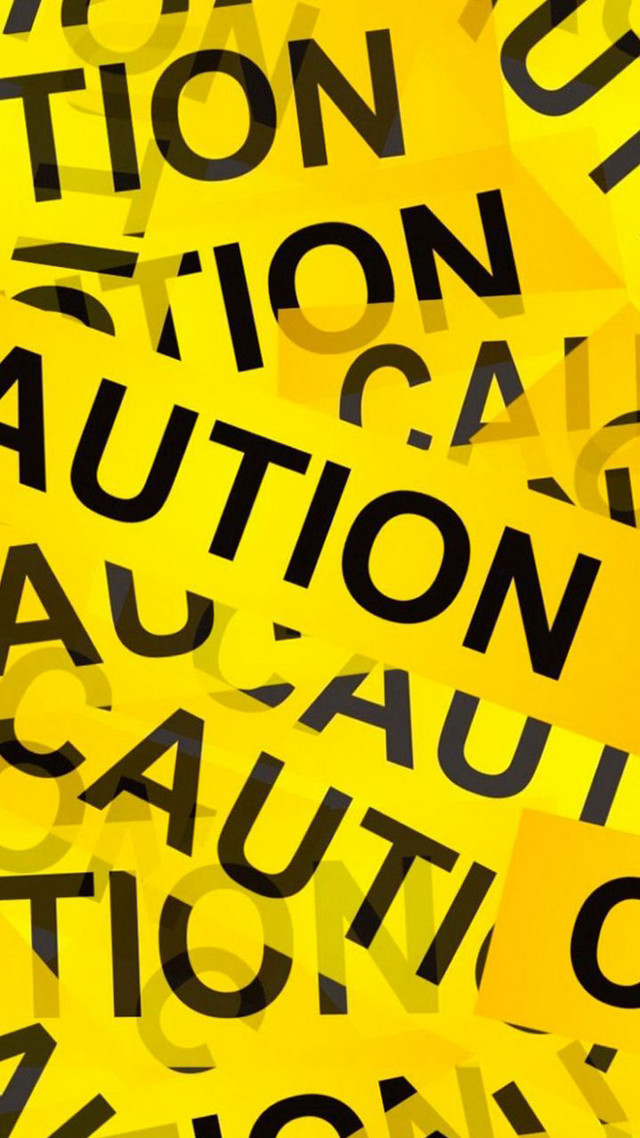 Caution signs stacked pile table free wallpaper for mobile - medium preview image
