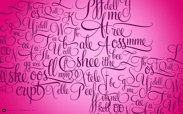 Pink background black lettering text free wallpaper for desktop - medium preview image