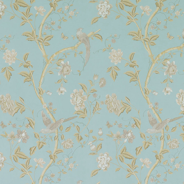 Bird flowers blue room white free wallpaper for tablet - medium preview image