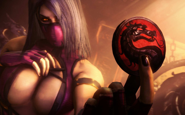 Woman mask redball dragon chest free wallpaper for desktop - medium preview image