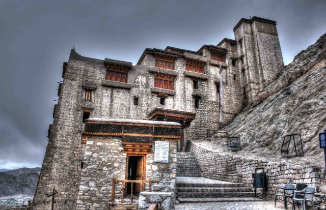 Stone building staircase wall stone free wallpaper for desktop - medium preview image