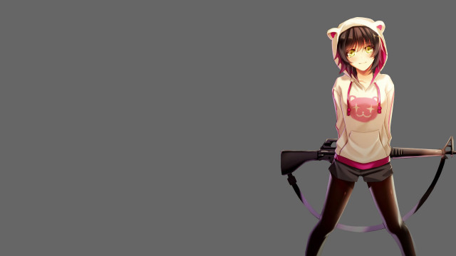 Girl bow hoodie gun bow free wallpaper for desktop - medium preview image