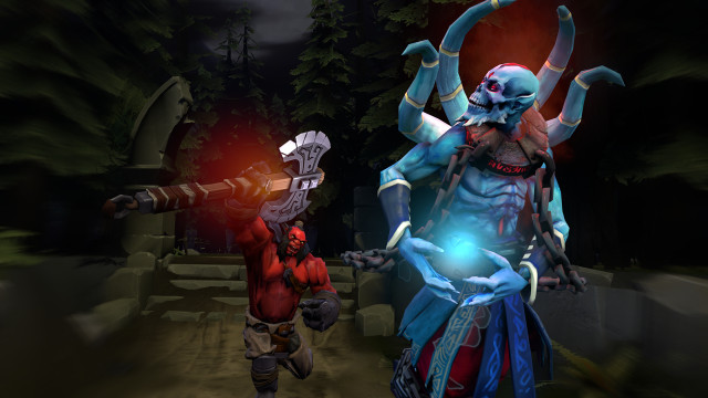 Animated couple dark forest glowing free wallpaper for desktop - medium preview image