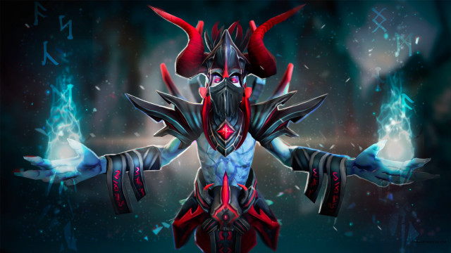 Demonic demon horns head hands free wallpaper for desktop - medium preview image