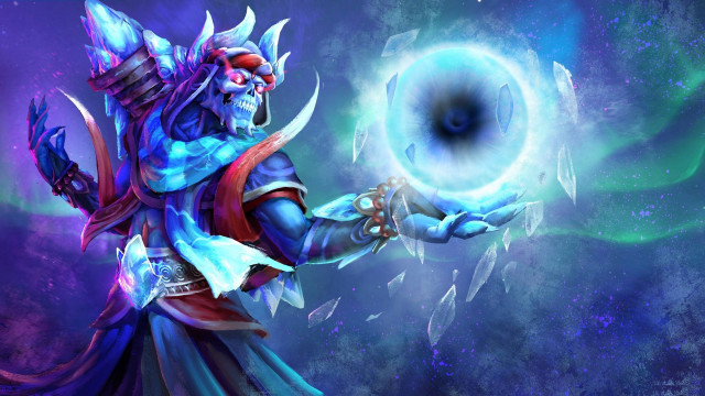 Hearthstone character holding ball blue free wallpaper for desktop - medium preview image