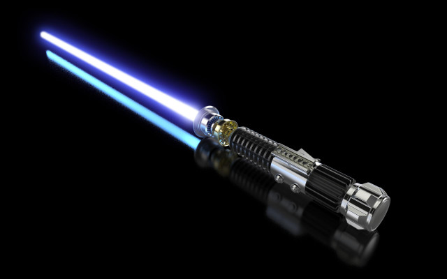 Light saber black background reflection free wallpaper for desktop - medium preview image