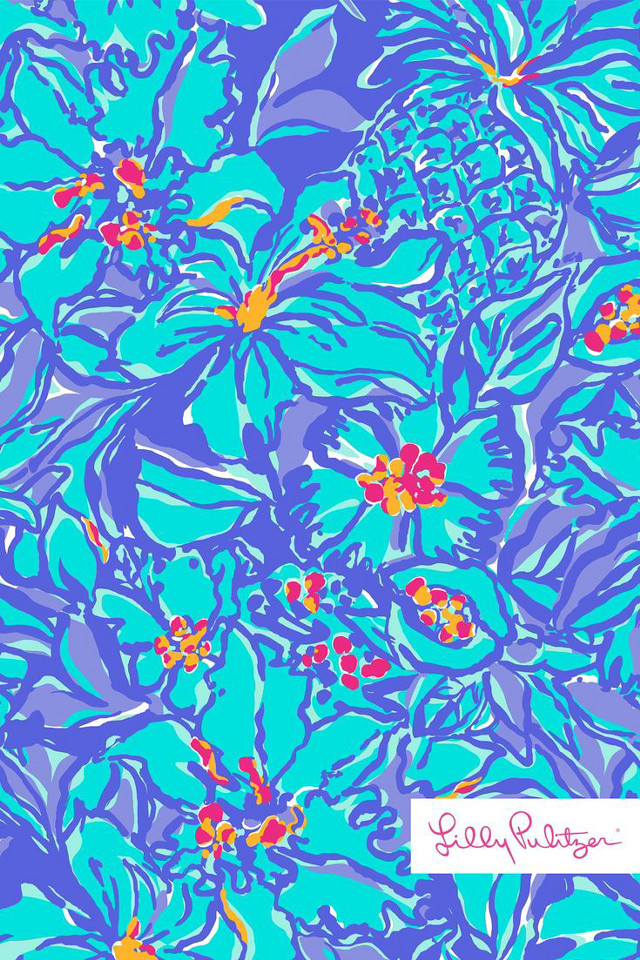 Blue red flower pattern white #2 free wallpaper for mobile - medium preview image