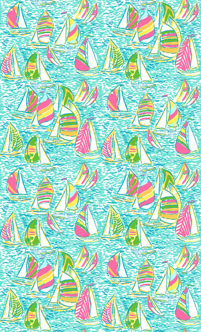 Colorful sailboats ocean blue white free wallpaper for mobile - medium preview image