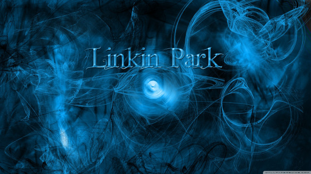 Blue background swirly swirl linkin free wallpaper for desktop - medium preview image