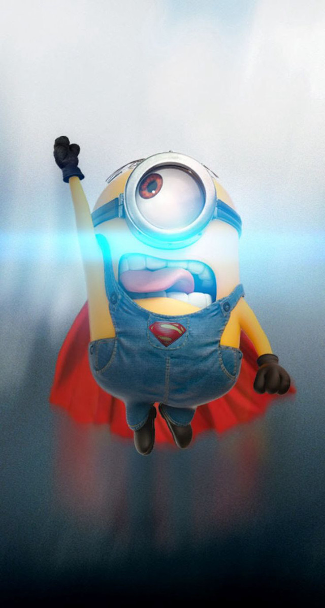 Minion flying cape light shining #2 free wallpaper for mobile - medium preview image