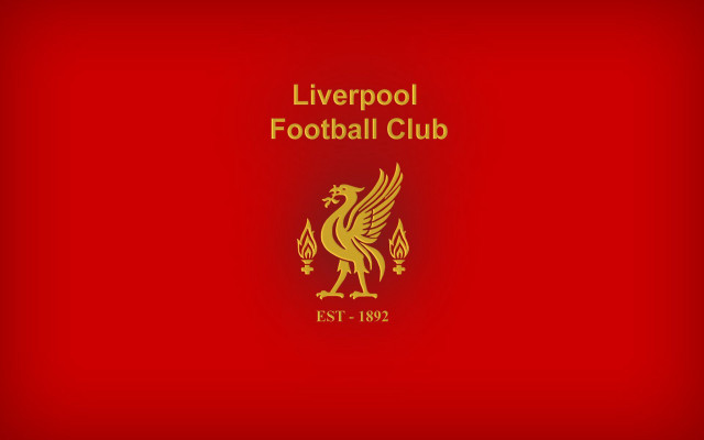 Liverpool gold emblem red background free wallpaper for desktop - medium preview image
