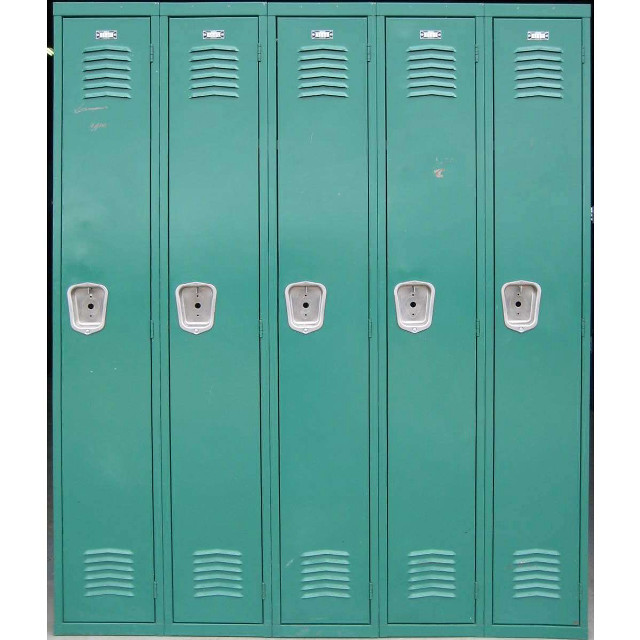 Green lockers open closed row free wallpaper for tablet - medium preview image
