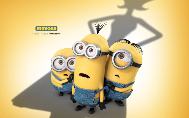 Minions group shadows wall despicable free wallpaper for desktop - medium preview image