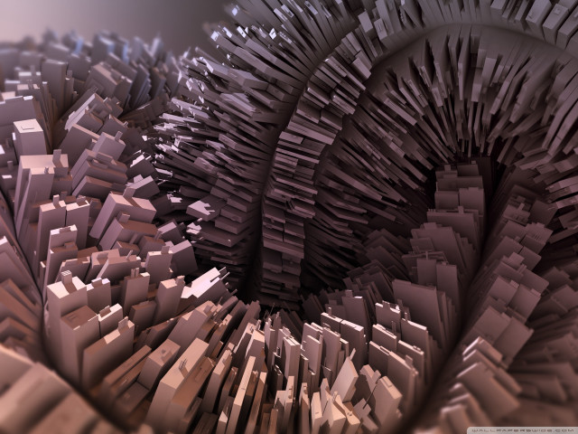 Large abstract art flower beeple free wallpaper for desktop - medium preview image