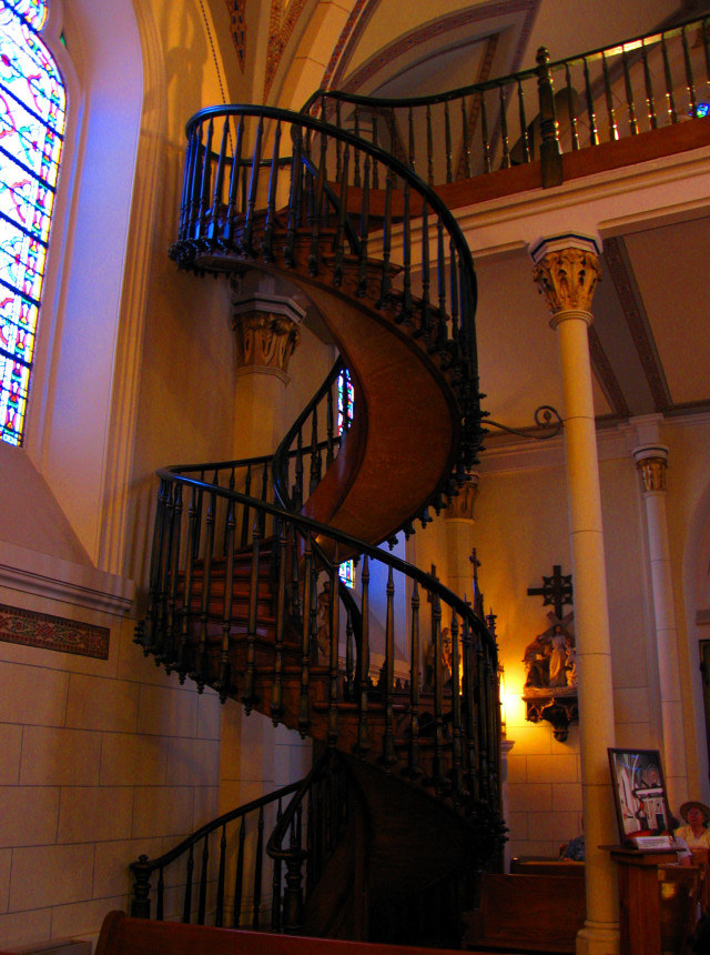 Spiral staircase church stained glass free wallpaper for mobile - medium preview image