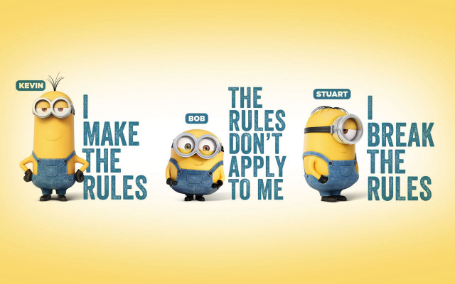 Minion three rules quote image free wallpaper for desktop - medium preview image