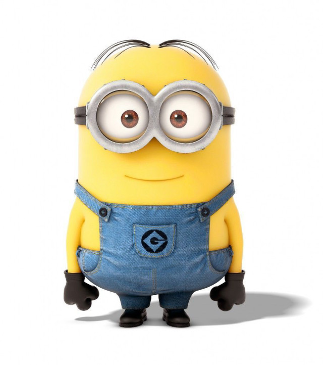 Minion glasses overalls white background free wallpaper for tablet - medium preview image