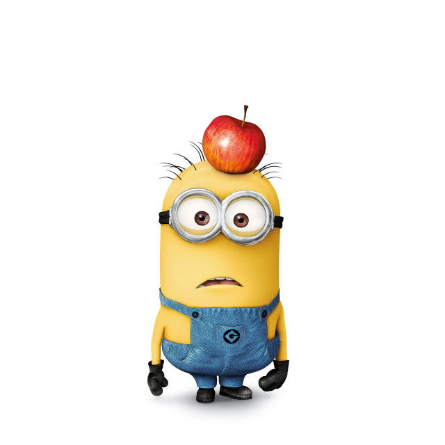 Minion apple on top of free wallpaper for tablet - medium preview image