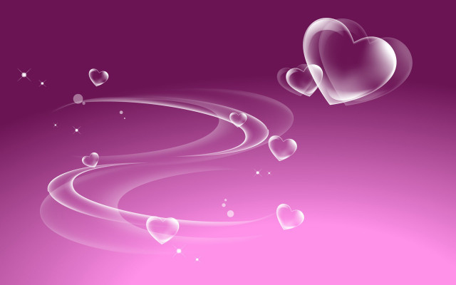 Pink background hearts bubbles air free wallpaper for desktop - medium preview image
