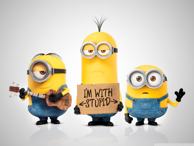Minions sign stop guitar friends free wallpaper for desktop - medium preview image