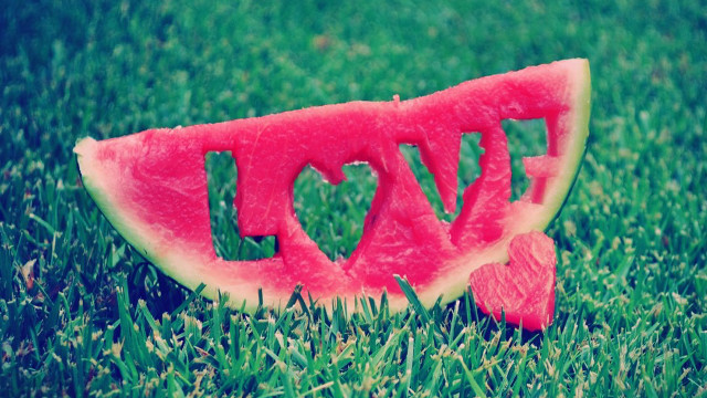 Watermelon love grass image cutout #2 free wallpaper for desktop - medium preview image