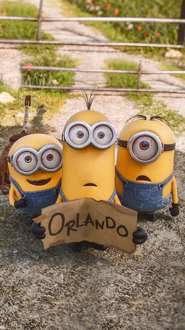Minions cardboard box orlando sign free wallpaper for mobile - medium preview image
