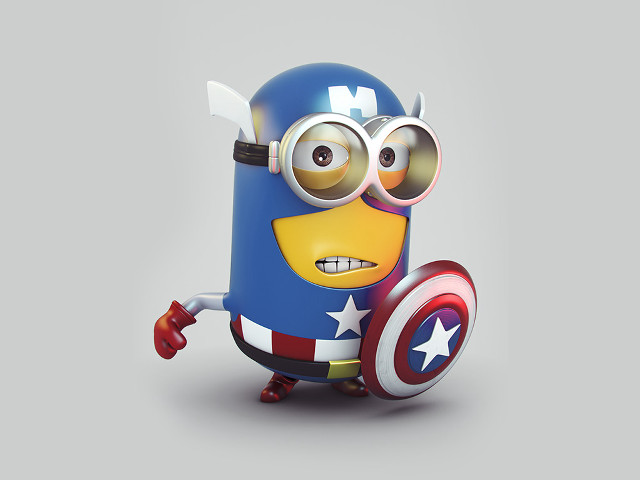 Cartoon character captain america costume free wallpaper for desktop - medium preview image