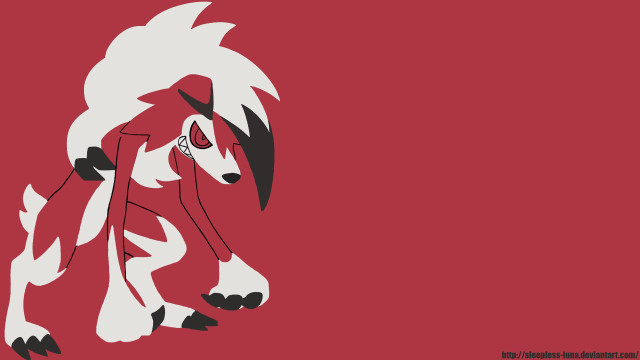 Red white wolf black eyes free wallpaper for desktop - medium preview image