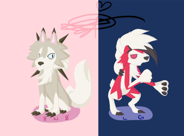 Wolf cat skateboard cartoon friends free wallpaper for desktop - medium preview image