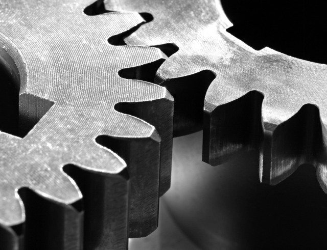 Metal gear closeup black background free wallpaper for desktop - medium preview image