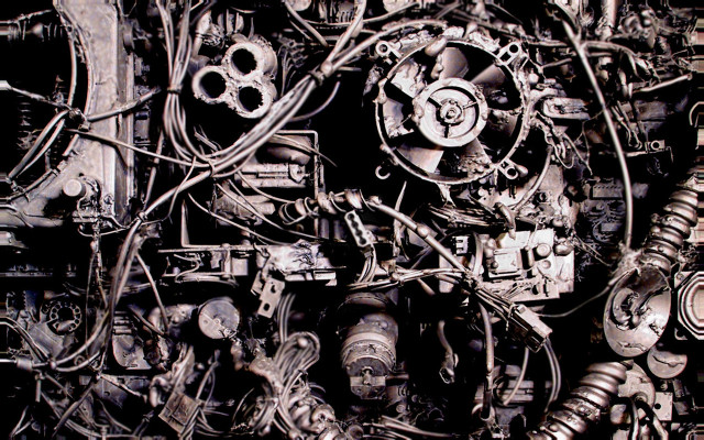 Wires electrical equipment room wall free wallpaper for desktop - medium preview image