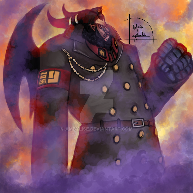 Man suit horns beard fist free wallpaper for tablet - medium preview image