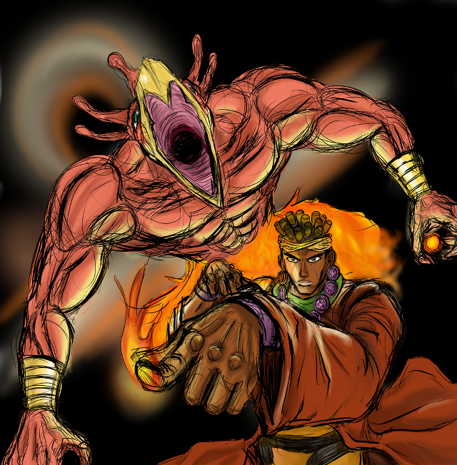 Man fireball demon glowing eyeball free wallpaper for tablet - medium preview image