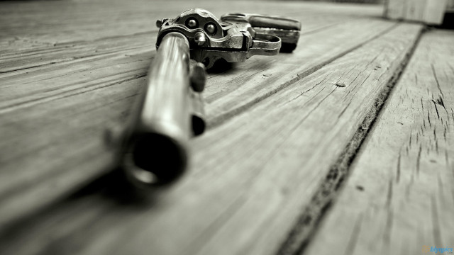 Guns doorhandle woodenfloor blackandwhite military free wallpaper for desktop - medium preview image