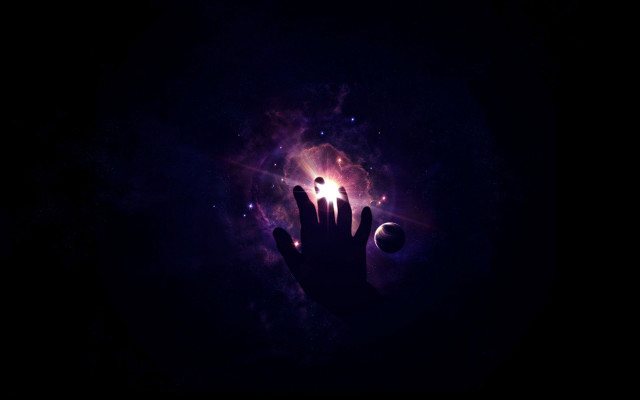 Hand reaching light dark sky free wallpaper for desktop - medium preview image