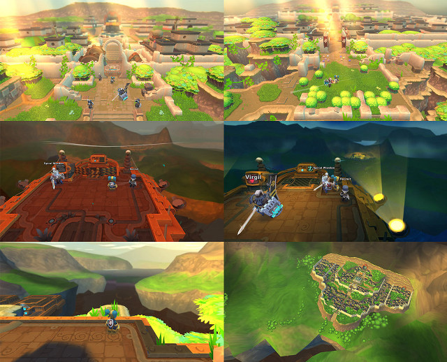 Landscape city green plants buildings free wallpaper for desktop - medium preview image