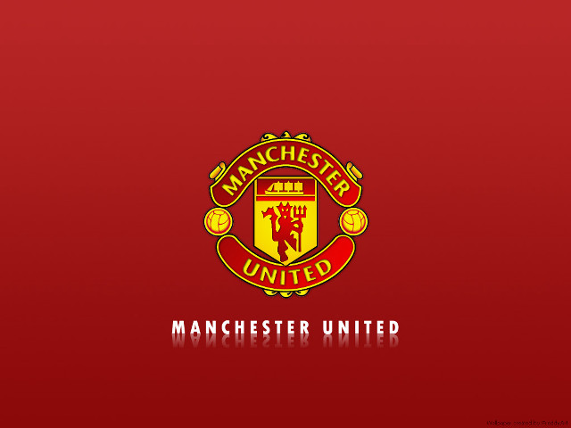 Manchester united logo red background #7 free wallpaper for desktop - medium preview image