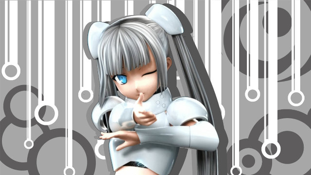 Alice prin white hair blue free wallpaper for desktop - medium preview image