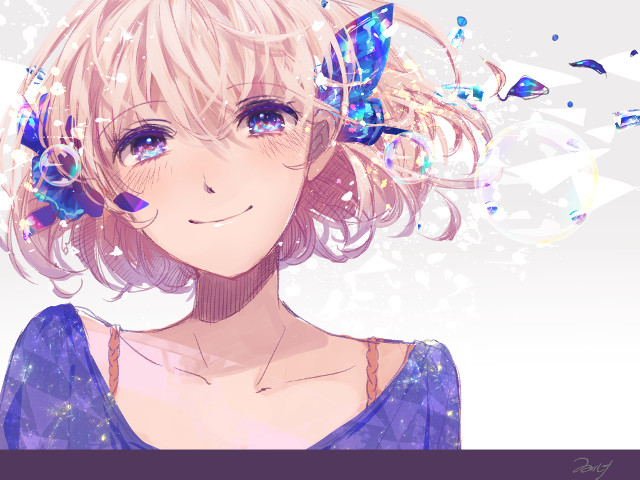 Girl blonde hair blue eyes free wallpaper for desktop - medium preview image