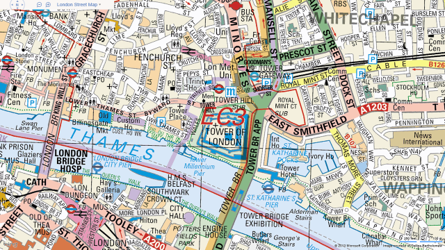 City map streets buildings detailed free wallpaper for desktop - medium preview image