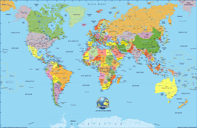World map countries major cities free wallpaper for desktop - medium preview image