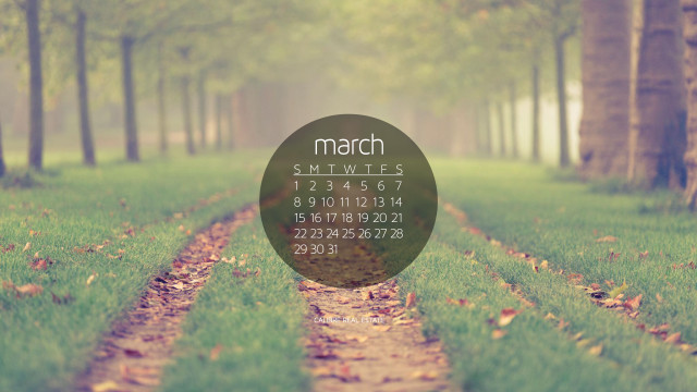 Forest path calendar background nature free wallpaper for desktop - medium preview image