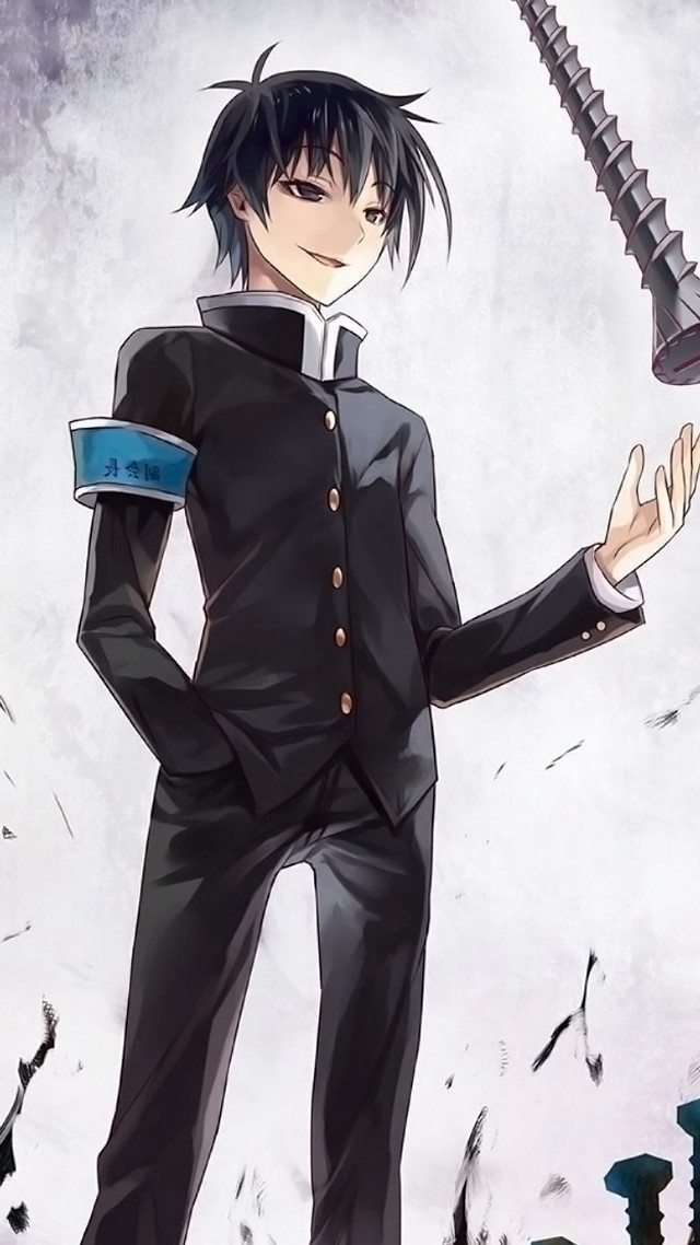 Man black suit sword bird free wallpaper for mobile - medium preview image