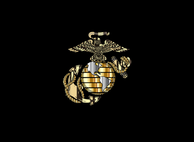 Us marine emblem black background free wallpaper for desktop - medium preview image